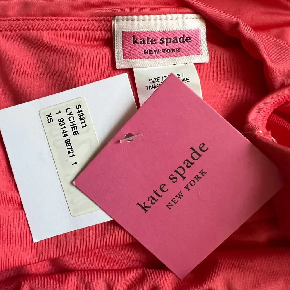 Kate Spade New York Lychee Bikini Bandeau Swim Top, XS